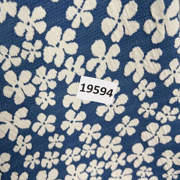 American Eagle Pants Womens Medium Blue White Floral Flare Retro Boho 90s Y2K - Picture 15 of 15